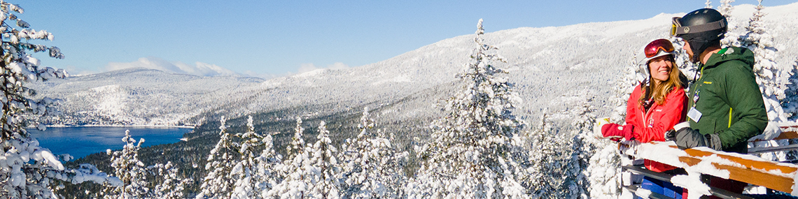couple at snowflake lodge